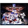 Mike Richter/Henrik Lundqvist/Eddie Giacomin Triple Signed Rangers All Time Wins Leaders 8X10 Collag