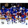 New York Rangers Triple Signed Zuccarello, Pouliot And Brassard Skating 16X20 Photo