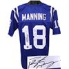 Image 1 : Peyton Manning Signed Indianapolis Colts Blue Prostyle Jersey XL- Manning Hologram