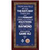 Tampa Bay Rays Subway Sign  16X32 Frame W/ Auth Dirt From Tropicana Field