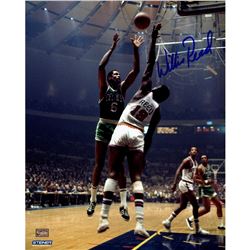 Willis Reed Blocking Bill Russell Signed  8X10 Photo