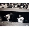 Ken Regan Signed Yogi Berra W/Elston Howard In Dugout B&W Horizontal 16X20 Photo