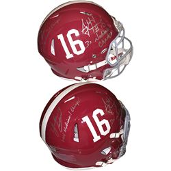 AJ Mccarron Signed Alabama Crimson Tide Full Size Speed Authentic Riddell Helmet #16 2 Sig #10 3X Na