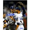 Derek Jeter Standing With Mariano Rivera Dual Signed Vertical 8X10 Photo (Signed By Anthony Causi)
