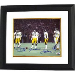 LC Greenwood Signed Pittsburgh Steelers 11X14 Photo Custom Framed 4 Sig- PSA Hologram