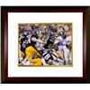 Image 1 : Dwight White Signed Pittsburgh Steelers Steel Curtain 8X10 Photo Custom Framed Color Action 4 Signat