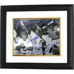 Tim Mccarver Signed Philadelphia Phillies 16X20 Photo Custom Framed (1980 World Series Team) B&W 21 