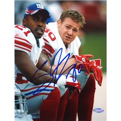 Jeremy Shockey On The Bench With Tiki 8X10 Photo