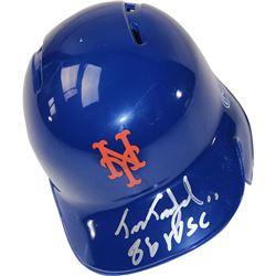 Tim Teufel Signed New York Mets Mini Batting Helmet W/ "86 WSC" Insc