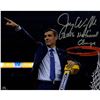 Jay Wright Signed Cutting The Net After The 2016 National Championship Game 8X10 Photo W/ "2016 Nati