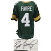 Image 1 : Brett Favre Signed Green Custom Football Jersey