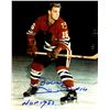 Image 1 : Bobby Hull Signed Blackhawks Color Stance 8X10 Photo W/HOF 1983