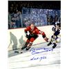 Image 1 : Bobby Hull Signed Chicago Blackhawks Action With Puck 11X14 Photo W/HOF 1983