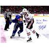Image 1 : Brandon Mashinter Signed Blackhawks Fighting Forearm Punch 11X14 Photo W/You've Been Mashed