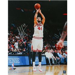 Nikola Mirotic Signed Chicago Bulls Shooting Action 16X20 Photo