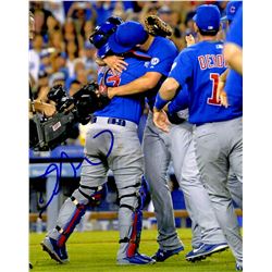 Miguel Montero Signed Cubs Jake Arrieta's No Hitter Celebration Hug 8X10 Photo