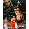 Image 1 : Shaquille O'neal Signed Miami Heat Slam Dunk 16X20 Photo