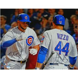 Anthony Rizzo & Kris Bryant Dual Signed Chicago Cubs 16X20 Photo