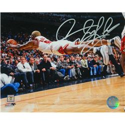 Dennis Rodman Signed Chicago Bulls Diving Action 8X10 Photo