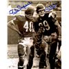 Image 1 : Gale Sayers & Mike Ditka Dual Signed Chicago Bears Standing On Field 8X10 Photo