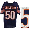 Image 1 : Mike Singletary Signed Navy Custom Throwback Jersey W/1985, 88 NFL DPOY