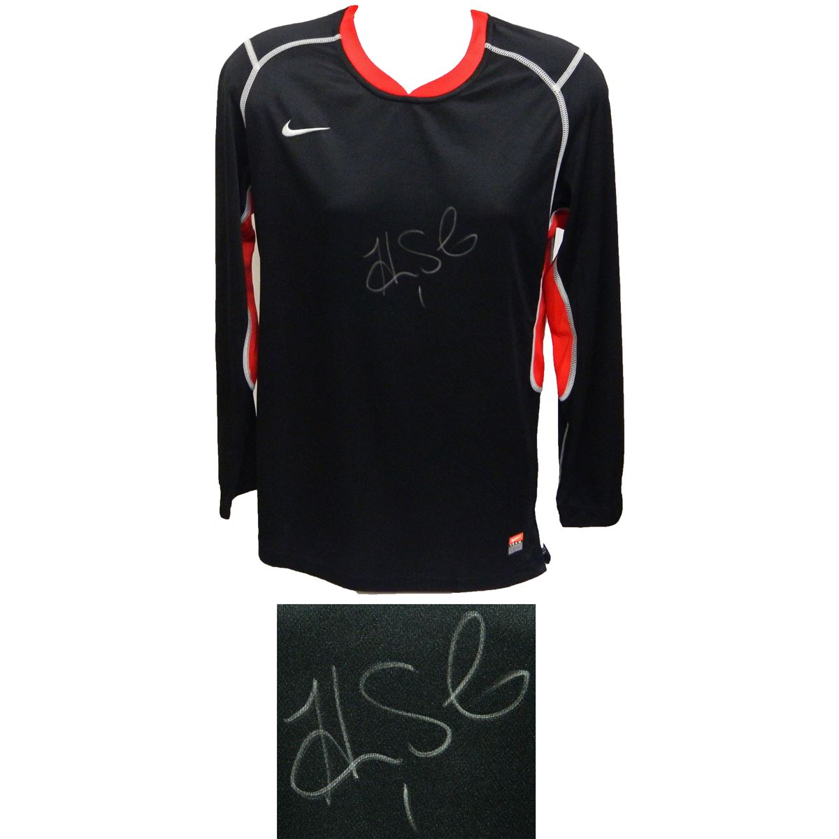 Hope Solo Signed Nike Black Dry Fit Soccer Goalie Jersey