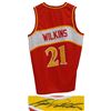Image 1 : Dominique Wilkins Signed Red Throwback Custom Basketball Jersey