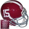 Image 1 : Alabama Crimson Tide Unsigned Schutt #15 Authentic Mini Helmet 2012 Back To Back National Champs