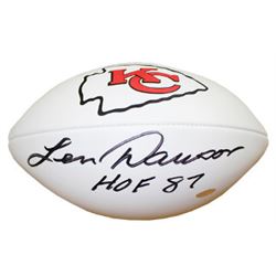 Len Dawson Signed Kansas City Chiefs Logo Football HOF 87- Steiner Hologram