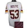 Jeff Bostic Signed Washington Redskins TB White Prostyle Jersey (HOGS)- JSA Hologram