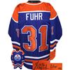 Grant Fuhr Signed Edmonton Oilers TB Blue Jersey HOF 03- JSA Hologram