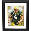 Image 1 : Brett Favre Signed Green Bay Packers 8X10 Photo Custom Framed (50 Years Lambeau Field Patch-Green Je