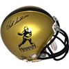 Image 1 : Pat Sullivan Signed Heisman Gold Logo Replica Mini Helmet (Auburn Tigers)