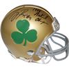 Image 1 : Tony Rice Signed Notre Dame Fighting Irish Green Shamrock Logo Mini Helmet 1988 National Champions