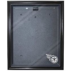 Football Jersey Deluxe Full Size Display Case Black W/ Tennessee Titans Logo