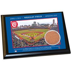 Chicago Cubs Inside Wrigley Field 100 Year Anniversary 4X6 Plaque W/ Game Used Dirt
