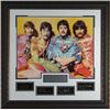 Image 1 : The Beatles Unsigned Engraved Signature Series Premium Leather Framed 32X32 Photo Sgt Peppers (Enter