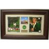 Image 1 : Jack Nicklaus Unsigned 6 Time Masters 2 Photo Leather Framed With Patch