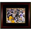 Image 1 : Dwight White Signed Pittsburgh Steelers Steel Curtain 8X10 Photo Custom Framed Color Action 4 Signat
