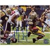 Image 1 : Mark Ingram Signed New Orleans Saints 8X10 Photo Vs Texans #28 (Black Jersey Horizontal)- Ingram Hol