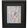 Image 1 : Otis Nixon Signed New York Yankees 16X20 Photo Custom Framed Top Hat Logo With 70 Signatures