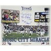 Music City Miracle Signed Tennessee Titans 16X20 Photo W/ Music City Miracle & '99 AFC Champs W/ Kev