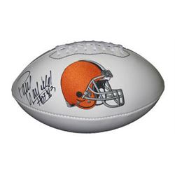 Paul Warfield Signed Cleveland Browns Logo Football HOF 83