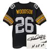 Image 1 : Rod Woodson Signed Pittsburgh Steelers Black Prostyle Jersey HOF 09