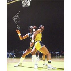 Artis Gilmore Signed San Antonio Spurs 16X20 Photo HOF 2011 Vs Kareem Abdul-Jabbar