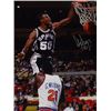 Image 1 : David Robinson Signed San Antonio Spurs 16X20 Photo Dunk Over Wilkins