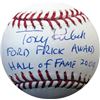 Tony Kubek Signed Official Major League Baseball Ford Frick Award Hall Of Fame 2009 (New York Yankee