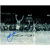 Christian Laettner Signed Duke Blue Devils Horizontal B&W Celebration 8X10 Photo 1992 The Shot Vs Ke