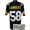 Jack Lambert Signed Pittsburgh Steelers Black Prostyle TB Jersey- JSA Hologram