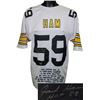 Jack Ham Signed Pittsburgh Steelers White Prostyle Jersey HOF 88 W/ Embroidered Stats